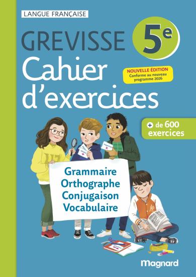 Couverture : Cahier Grevisse 5e (2026)