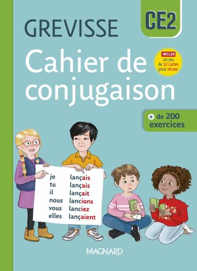 Couverture : Cahier de conjugaison Grevisse CE2  (2025)