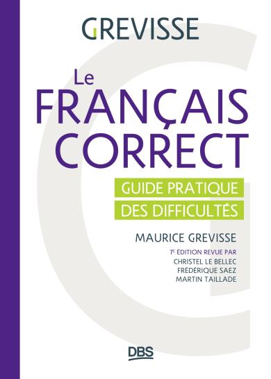 Couverture : Le français correct
