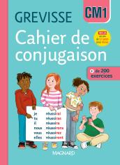 Couverture : Cahier de conjugaison Grevisse CM1 (2025)