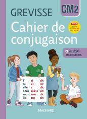 Couverture : Cahier de conjugaison Grevisse CM2 (2025)