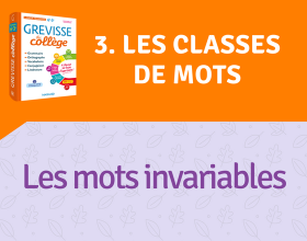 Les mots invariables