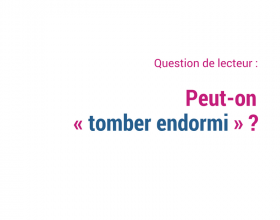 Peut-on « tomber endormi » ?