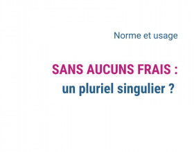 Sans aucuns frais : un pluriel singulier ? 